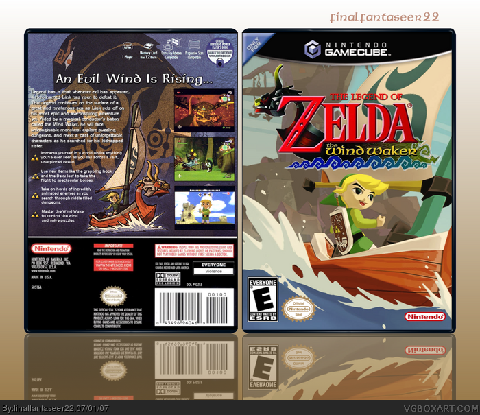 The Legend Of Zelda The Wind Waker Gamecube Box Art Cover By Finalfantaseer22