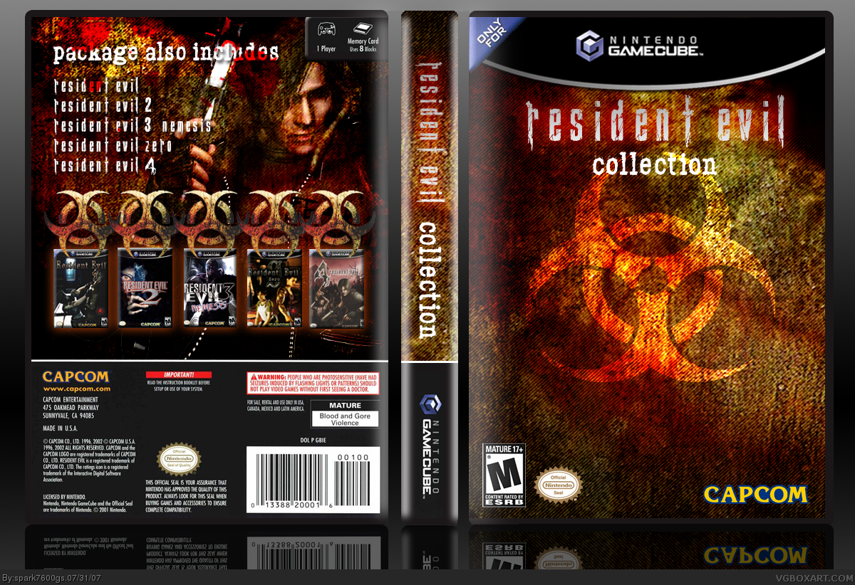 Resident Evil Collection GameCube Box Art Cover by spark7600gs