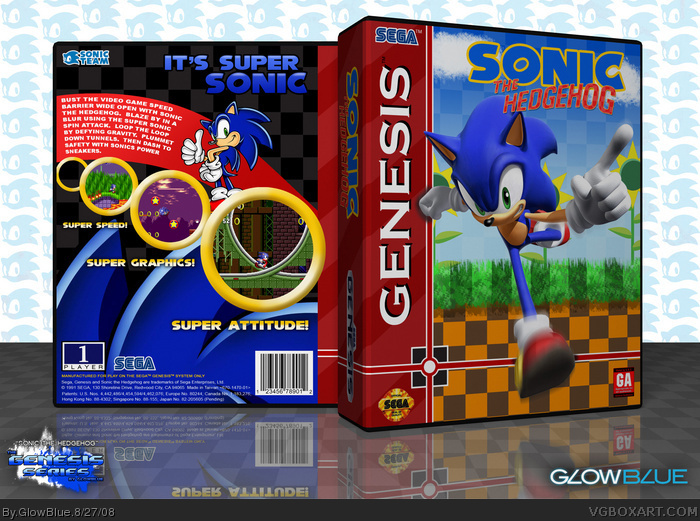 Sonic The Hedgehog Genesis Box Art Cover by GlowBlue