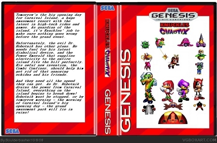 Knuckles Chaotix box art cover