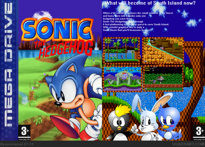 Sonic The Hedgehog box art cover