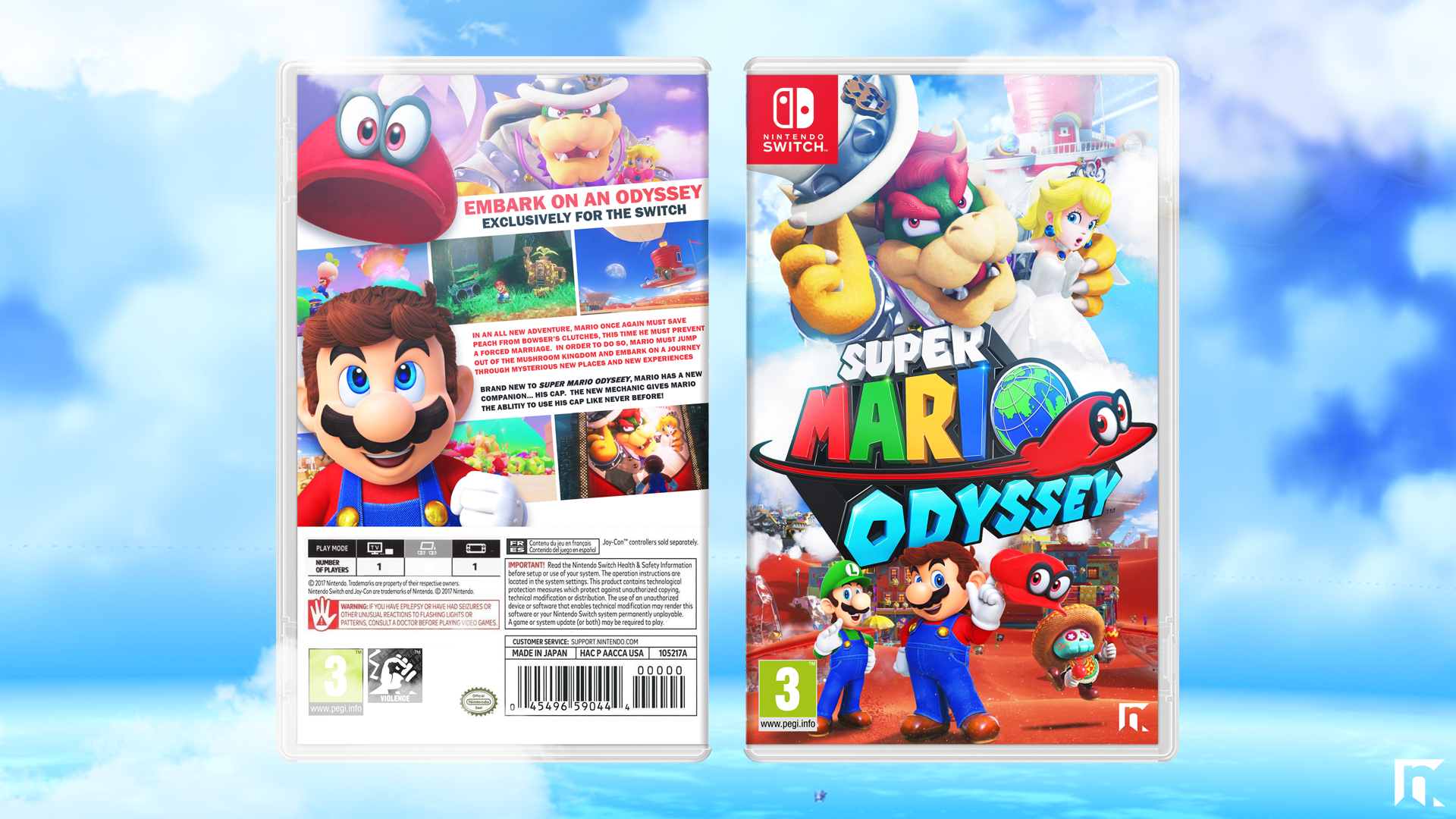 Super Mario Odyssey box cover