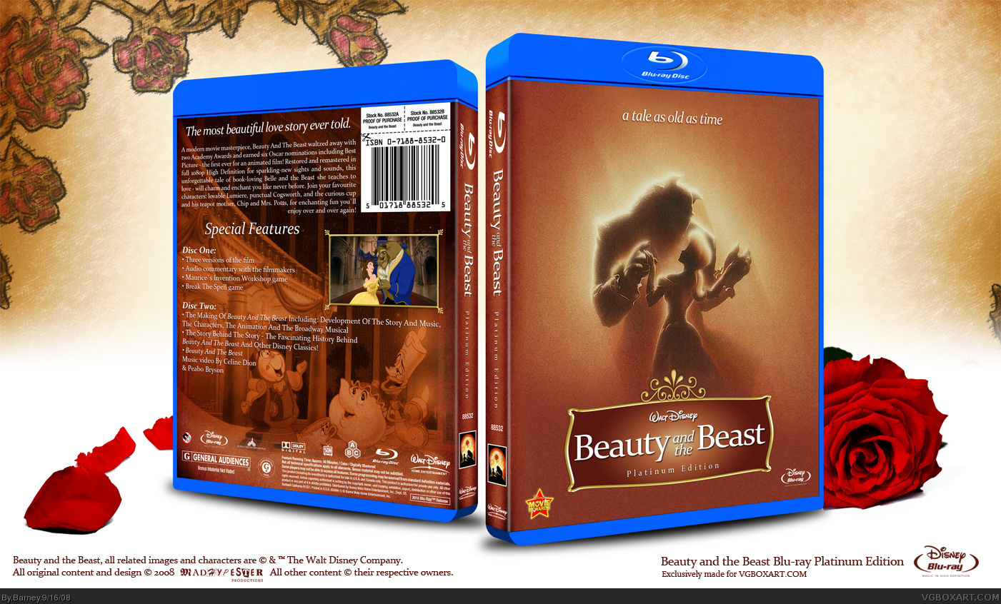 Beauty and the Beast Blu-ray box cover