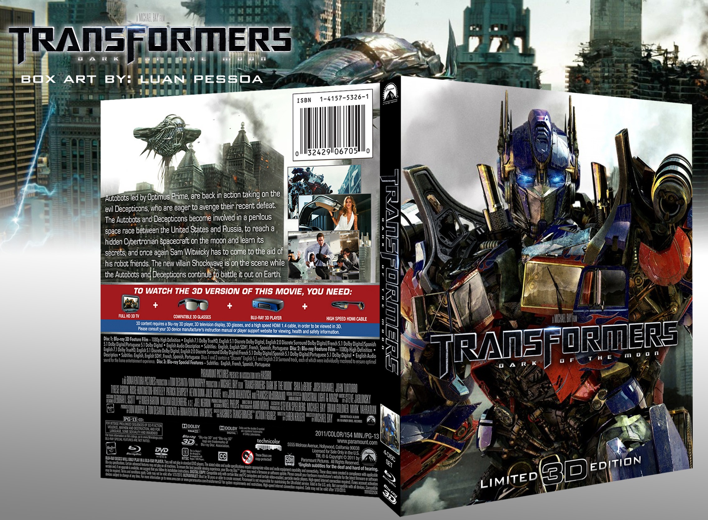 Transformers: Dark of the Moon box cover