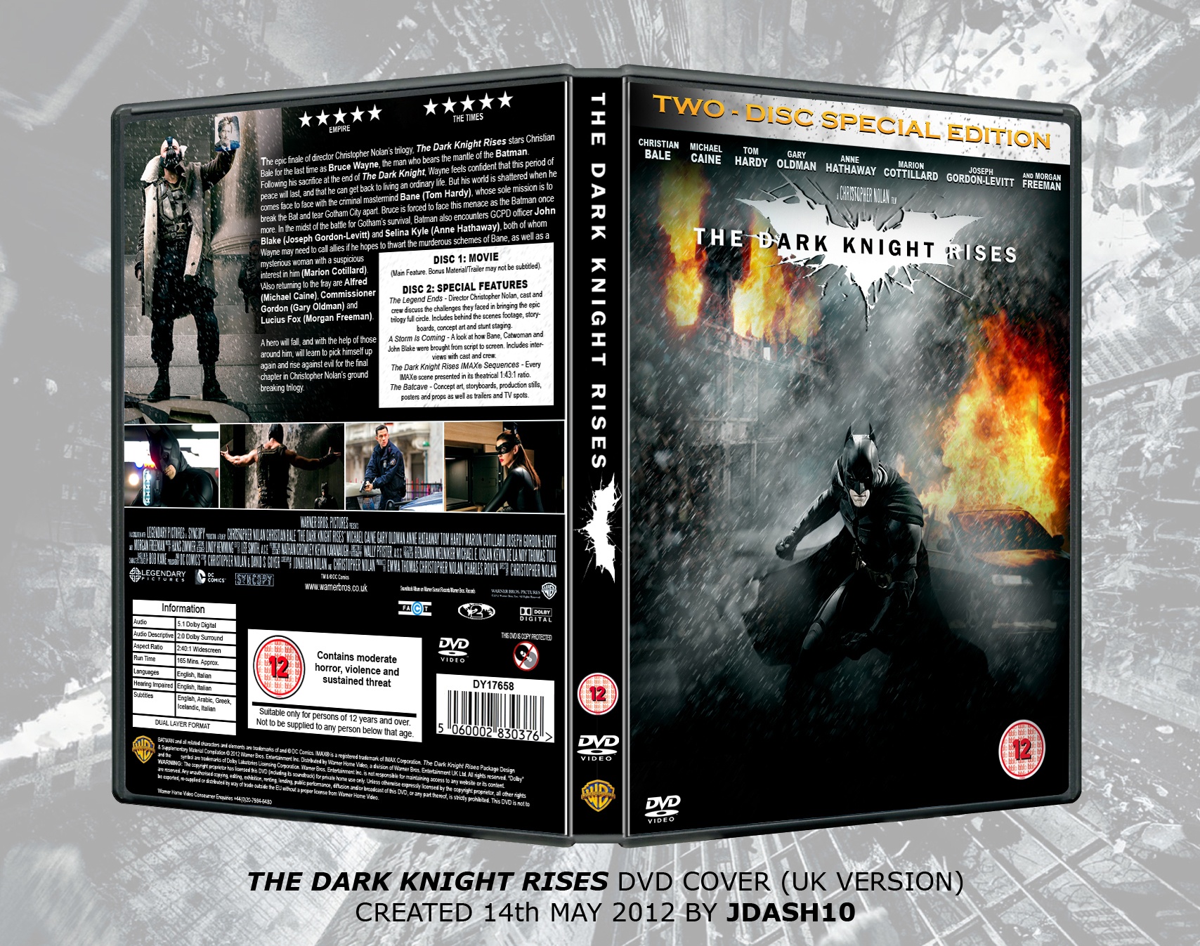 The Dark Knight Rises: 2-Disc Special Edition box cover