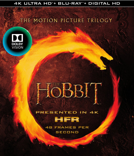 The Hobbit Trilogy 4K HFR box art cover