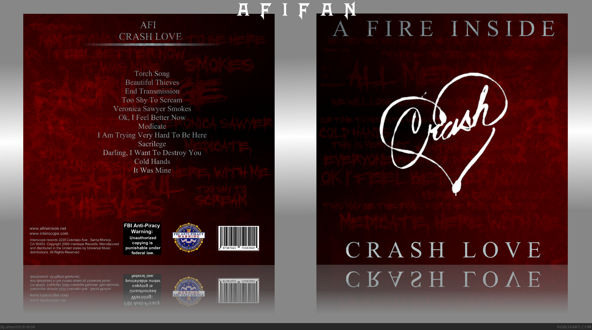 AFI : Crash Love box cover