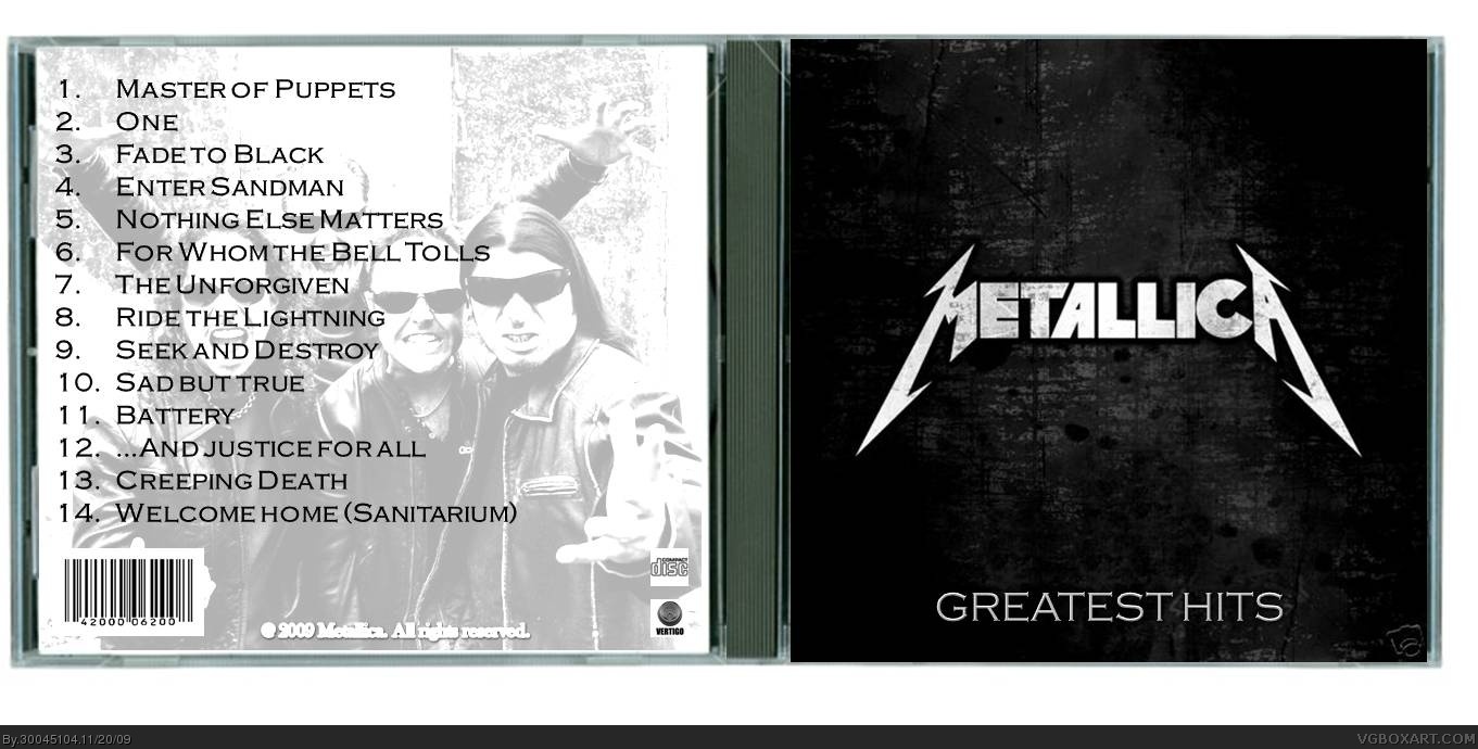 Metallica Greatest Hits box cover