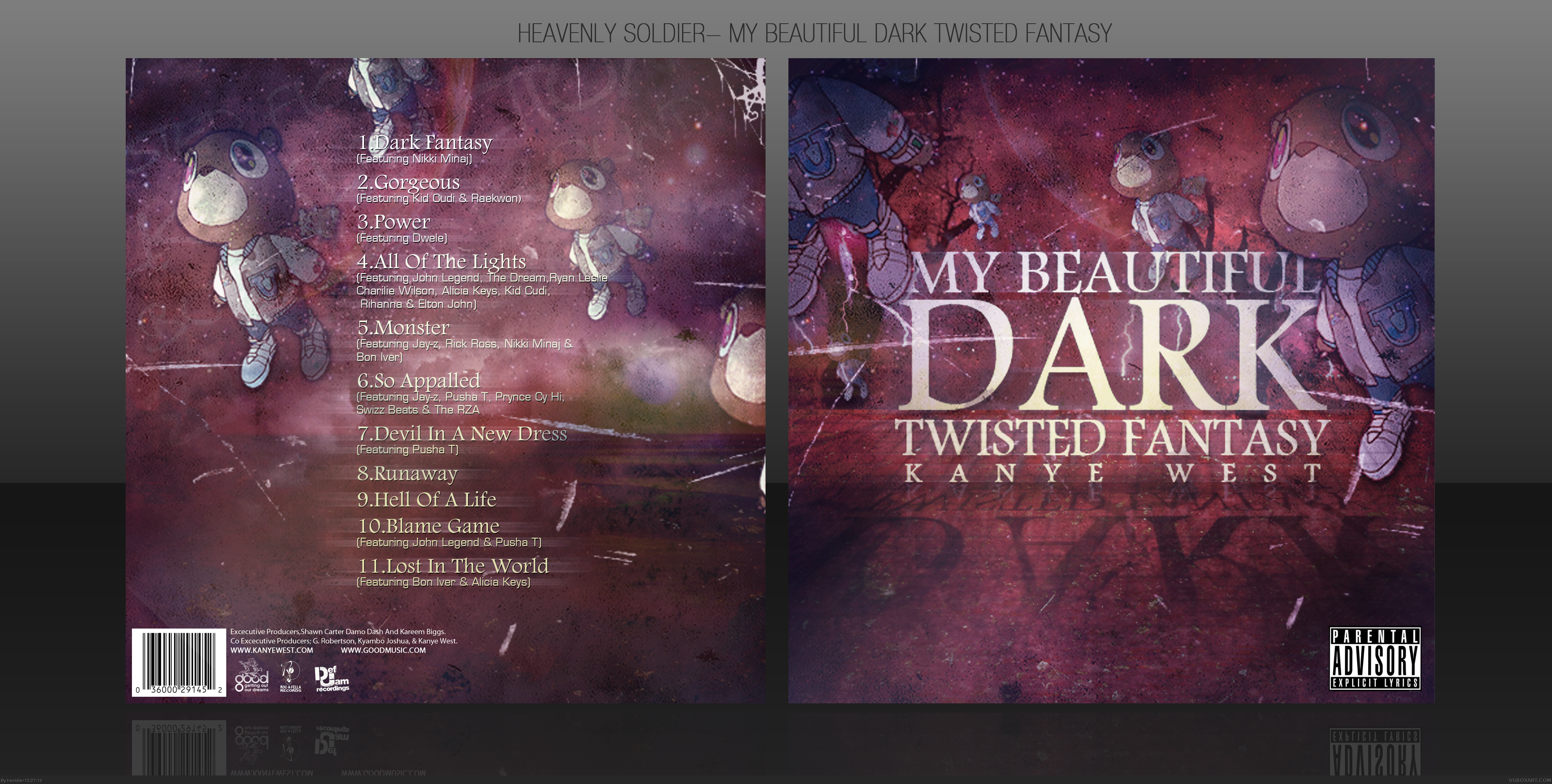 Kanye West: My Beautiful Dark Twisted Fantasy box cover