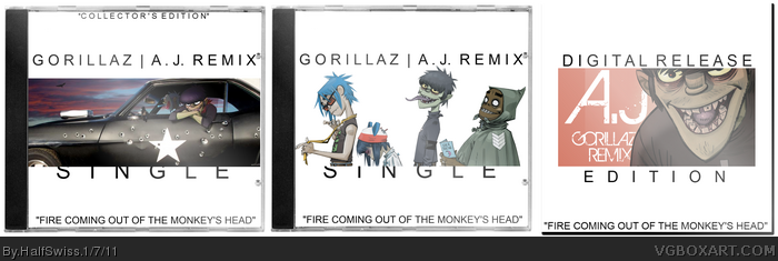 Gorillaz: Fire Coming Out... (A.J. Remix) - Single box art cover