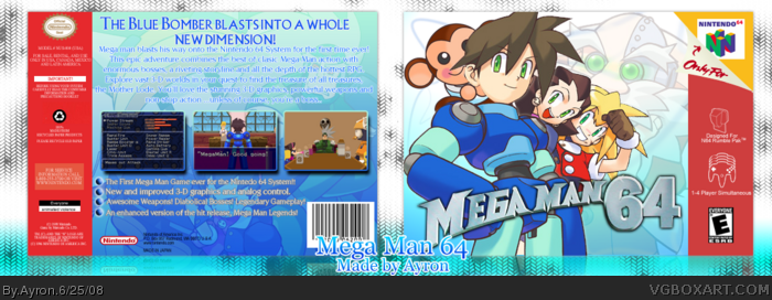 Mega Man 64 box art cover
