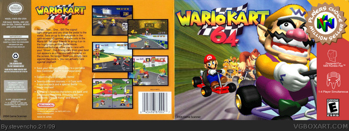 Wario Kart 64 box art cover