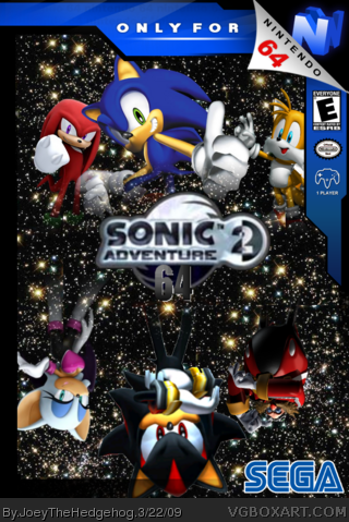 Sonic Adventure 2 64 box art cover