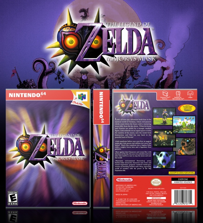 The Legend of Zelda Majora's Mask box art cover