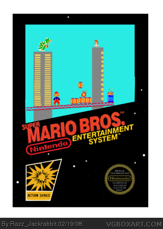 Super Mario Bros. NES Box Art Cover by Razz Jackrabbit