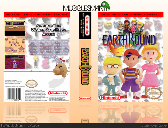 Earthbound NES Box Art Cover by MugglesMan111