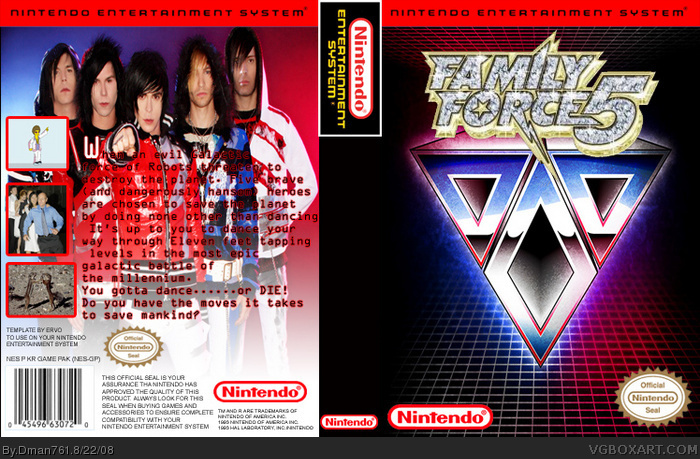 Family Force 5 Dance Or Die The Videogame box art cover