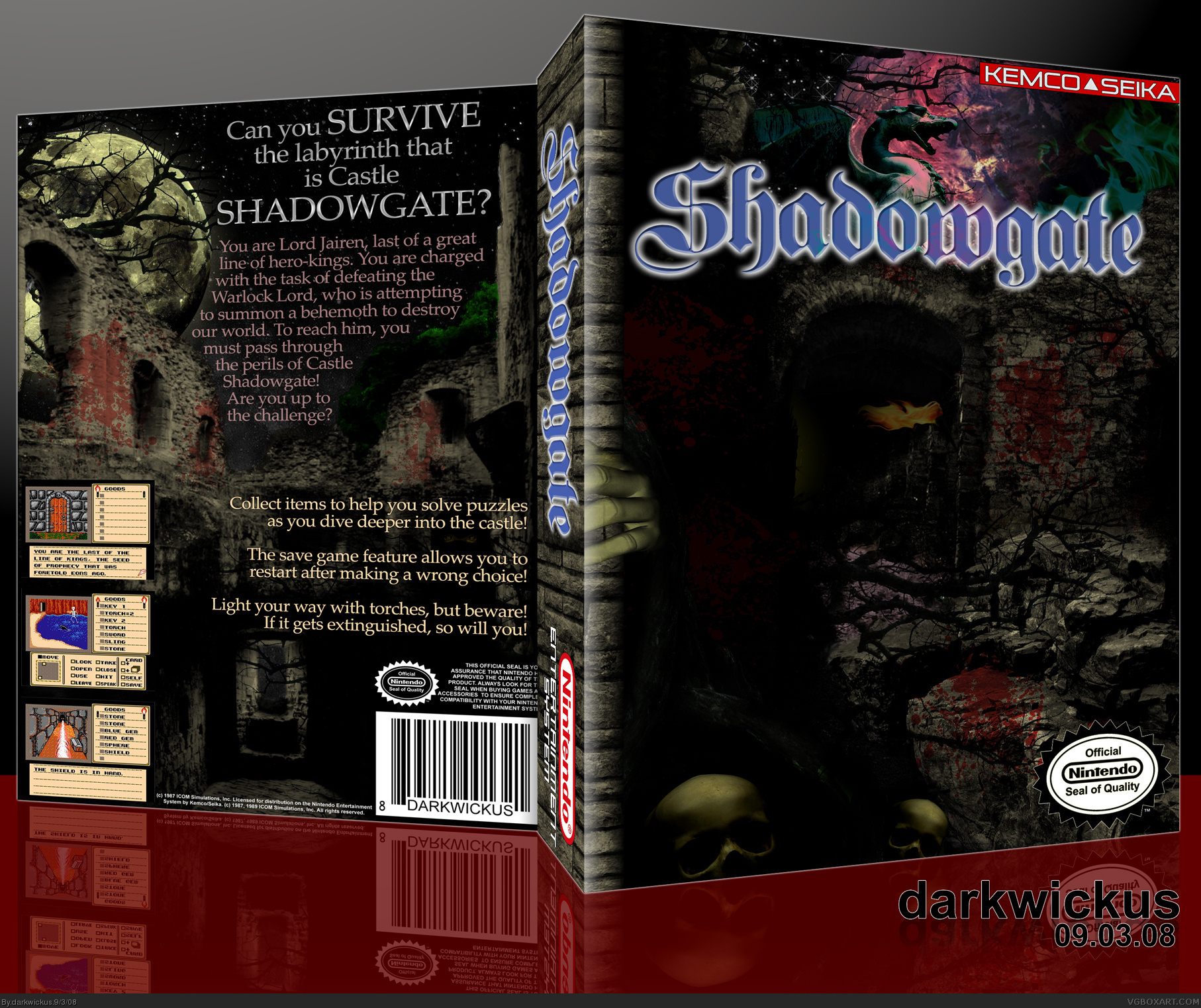 Shadowgate box cover