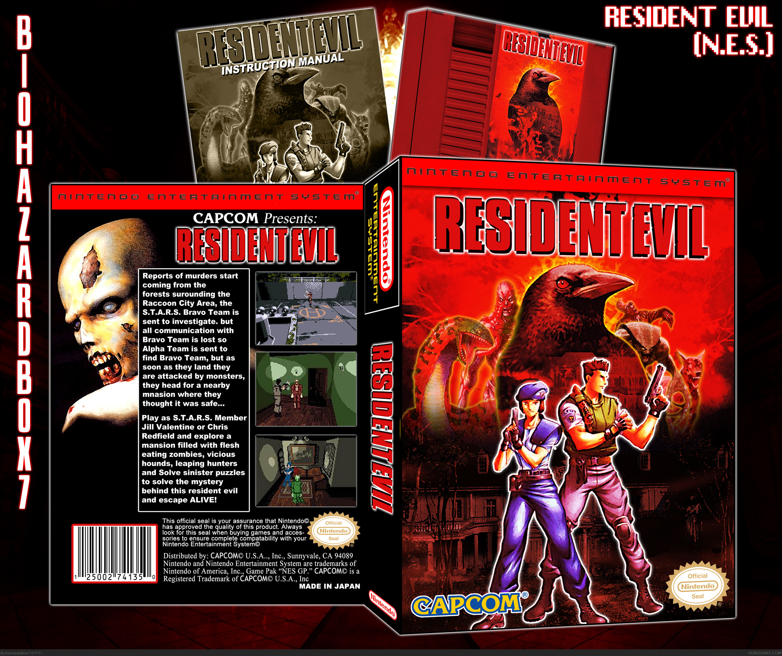 Resident Evil NES Box Art Cover by biohazardbox7