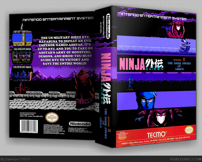 NINJA GAIDEN II: The Dark Sword of Chaos box art cover