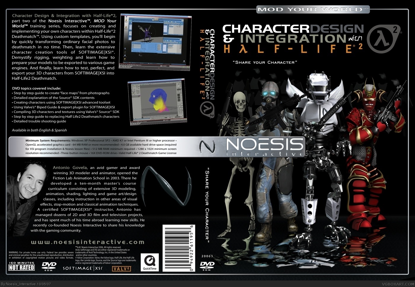 Half - Life 2 Character Design and Integration XSI box cover
