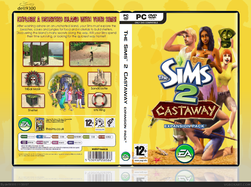 The Sims 2 Castaway box cover
