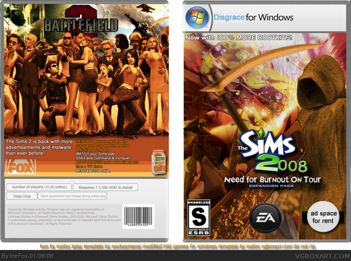 The Sims 2 box art cover