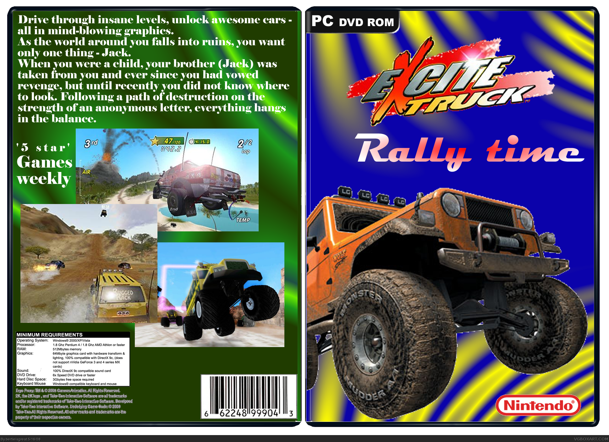 Excite Truck 2: Rally time box cover