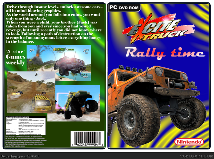 Excite Truck 2: Rally time box art cover