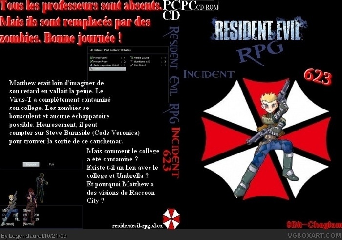 Resident Evil RPG Incident 623 box art cover