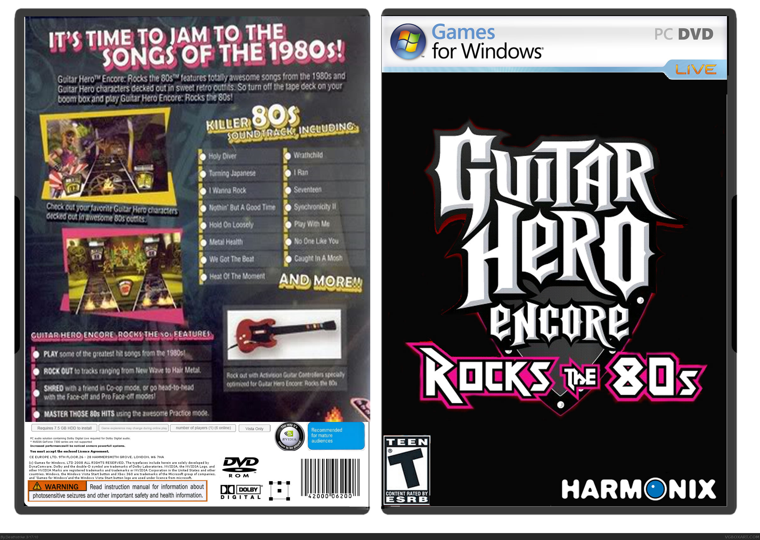 Guitar Hero Encore: Rocks the 80s box cover