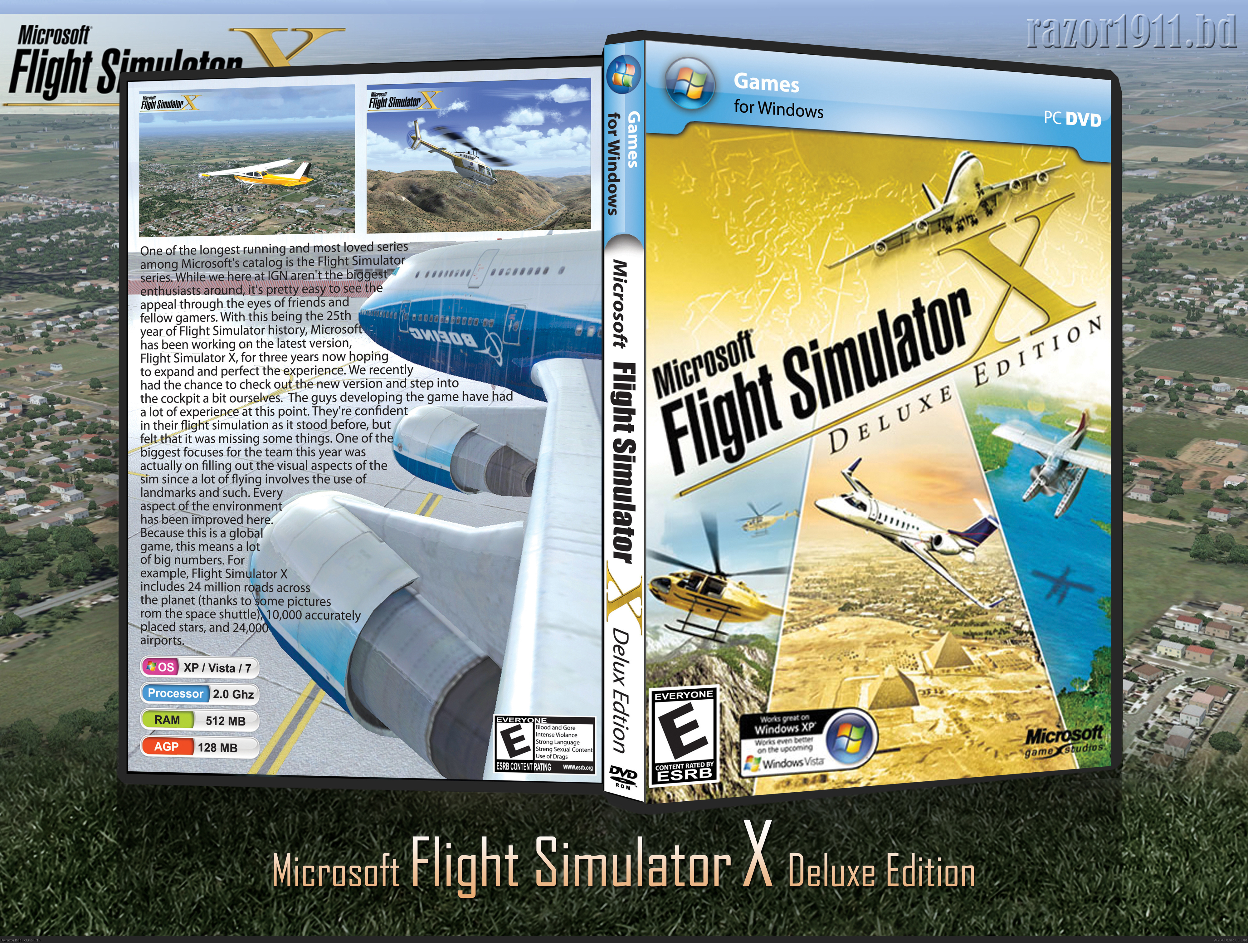 Microsoft Flight Simulator X box cover