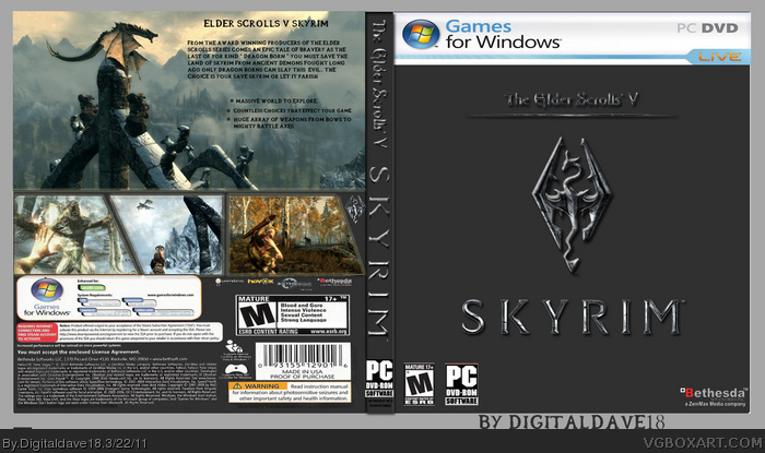 Elder Scrolls V Skyrim box art cover