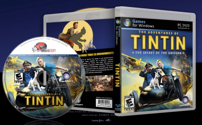 The Adventures of Tintin box art cover