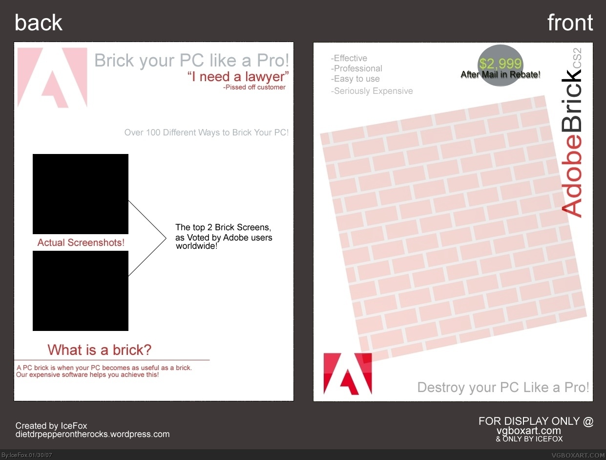 AdobeBrick CS2 box cover