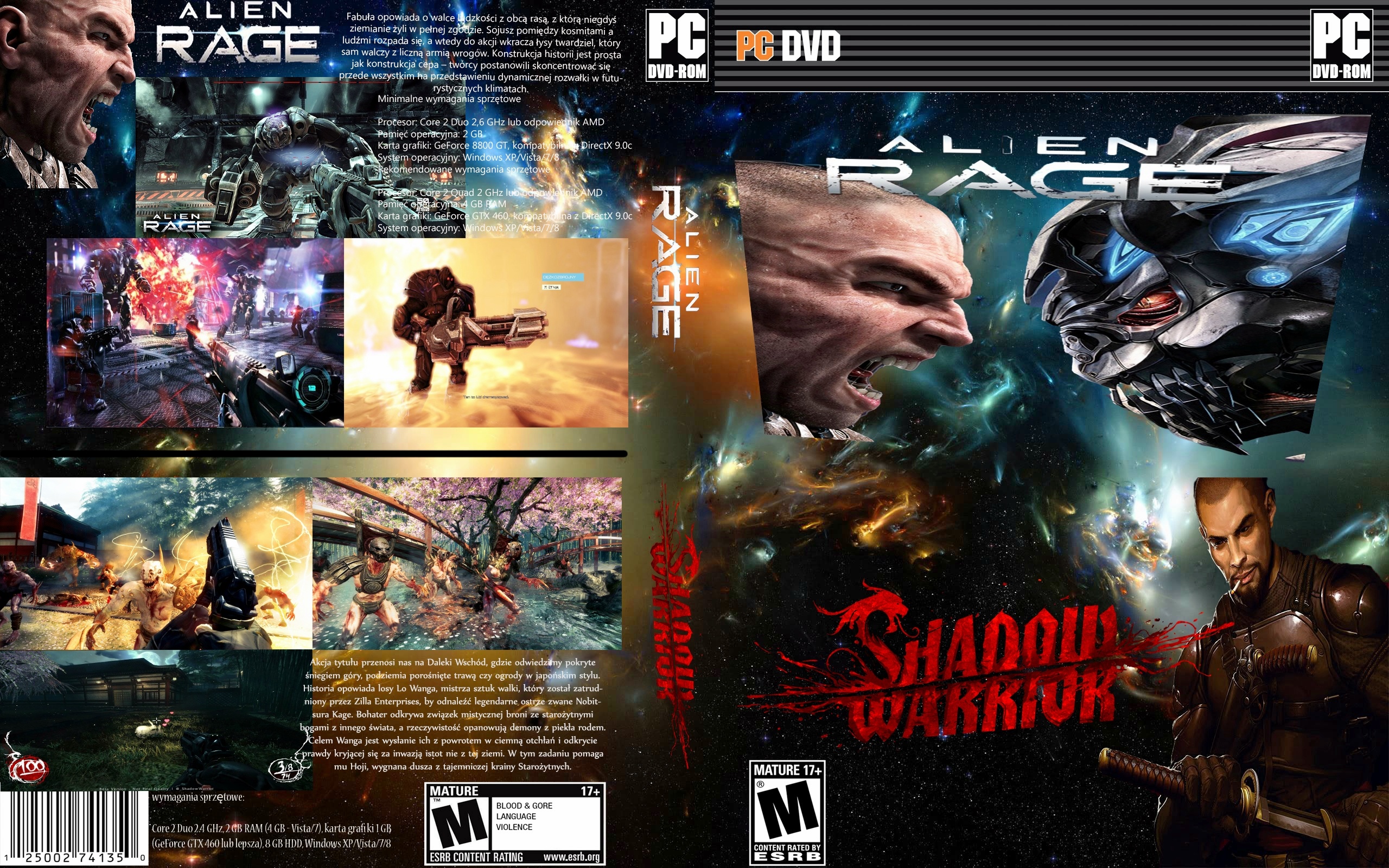 Shadow Warrior + Alien Rage box cover
