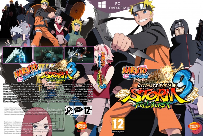 Naruto Shippuden Ultimate Ninja Storm 3 Full box art cover