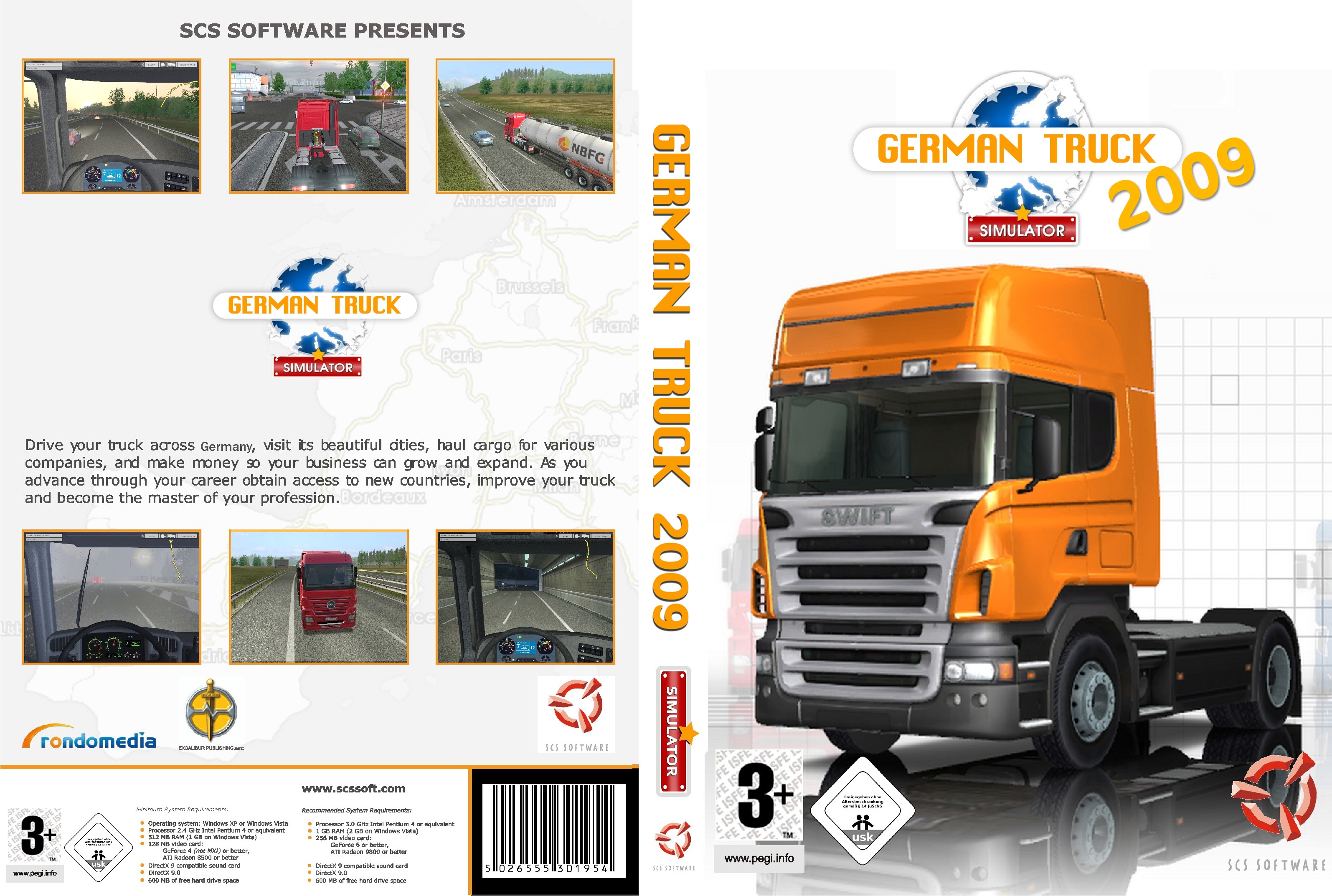 German Truck Simulator 2009 box cover