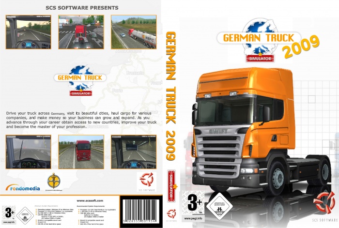 German Truck Simulator 2009 box art cover