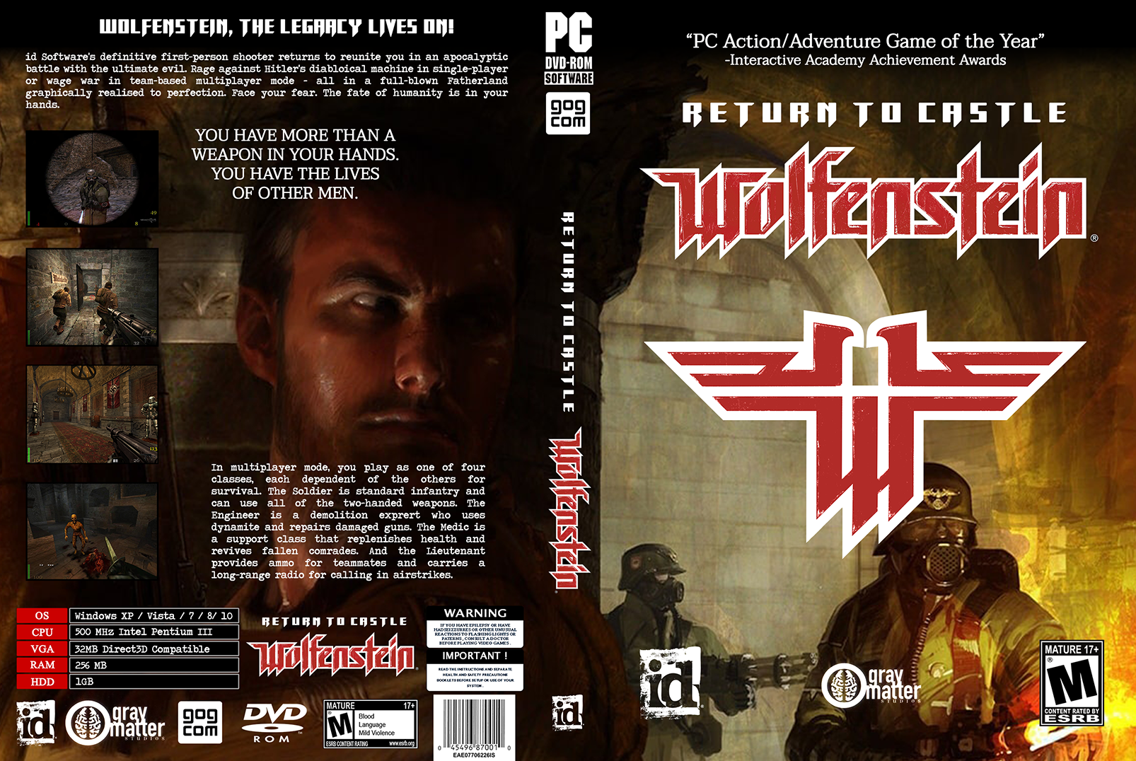 Return to Castle Wolfenstein box cover