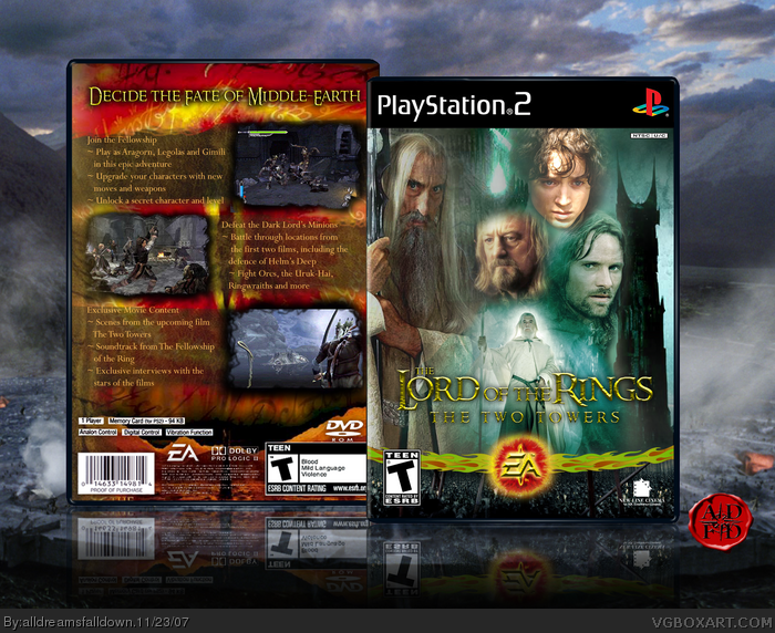 The Lord of the Rings: The Two Towers box art cover