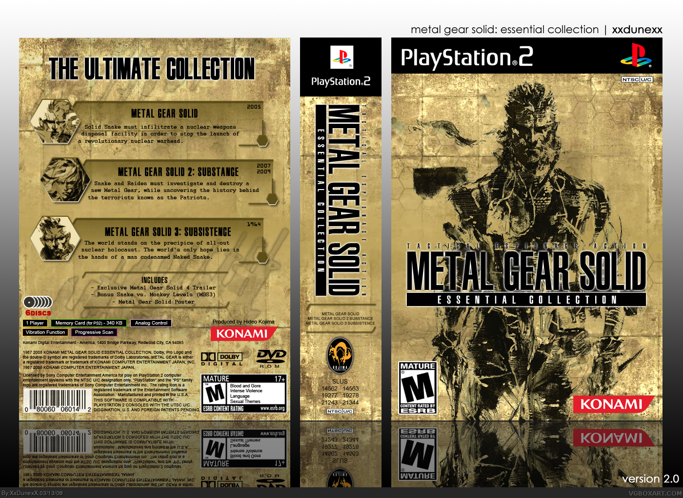 Metal Gear Solid: Essential Collection box cover