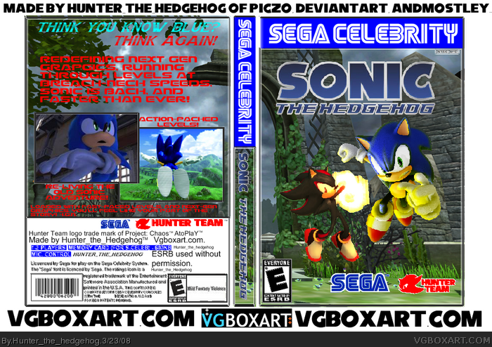 Sonic The Hedgehog box art cover