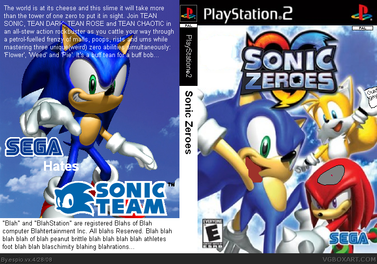 Sonic Zeroes box cover