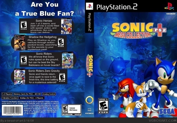 Sonic mega collection ps2 game list