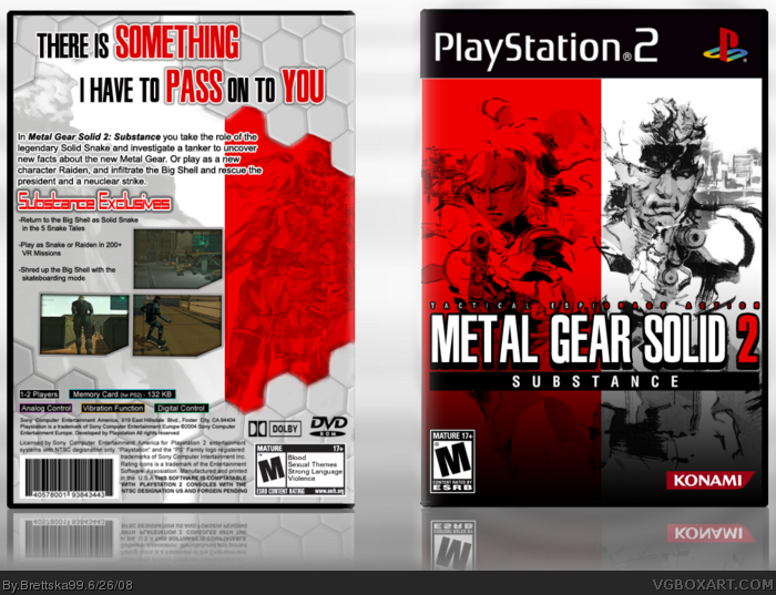 Metal Gear Solid 2: Substance box art cover