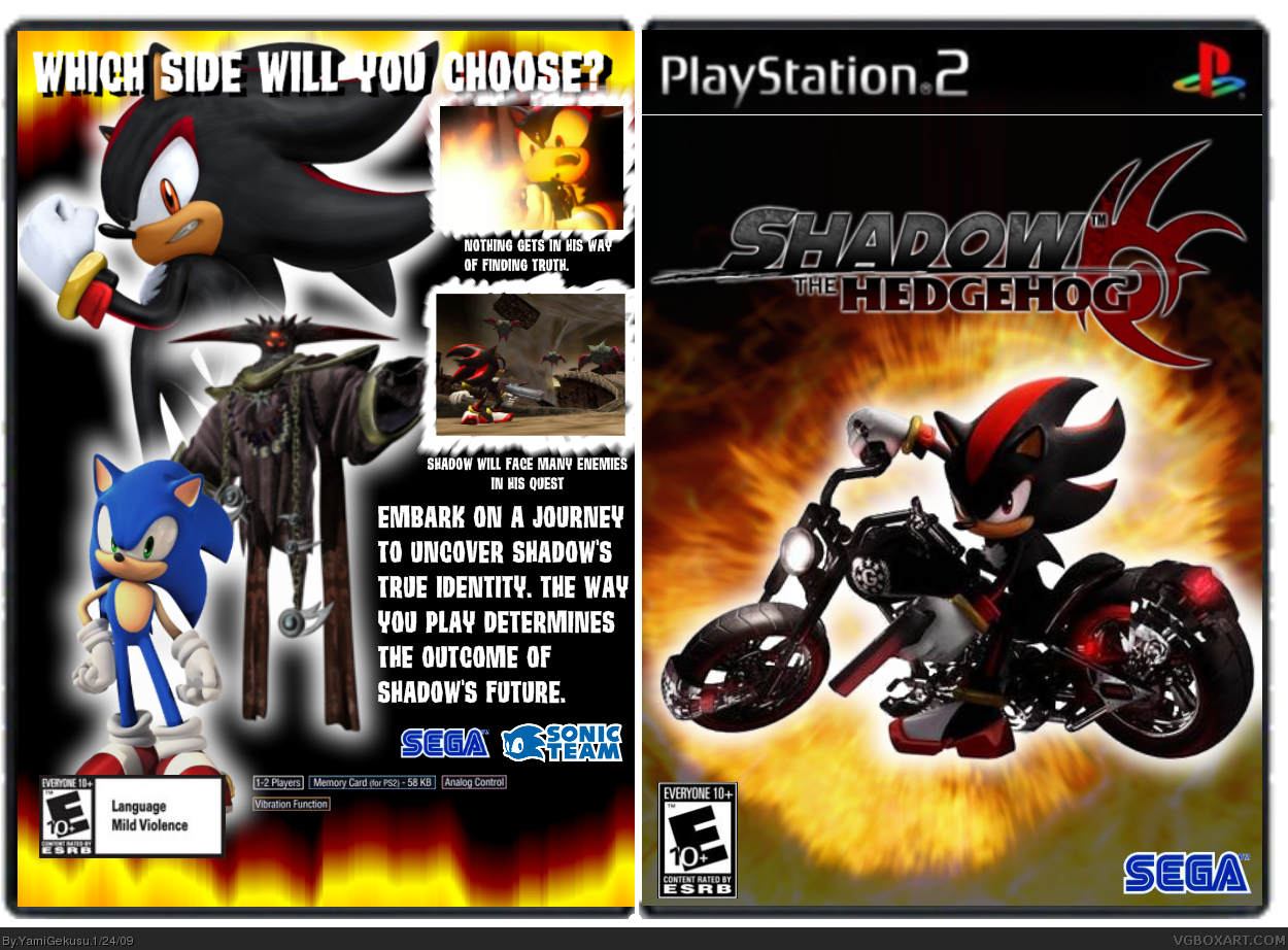 Shadow The Hedgehog: Chaos Unleashed! (PS2) Cover by Vacmaster on DeviantArt