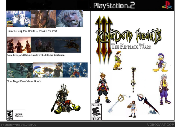 Kingdom Hearts 3 The Keyblade Wars box art cover