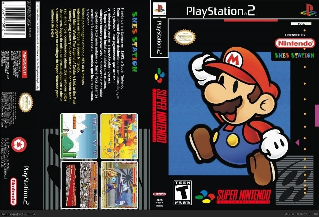 SNES Station PlayStation 2 Box Art Cover by bluemike