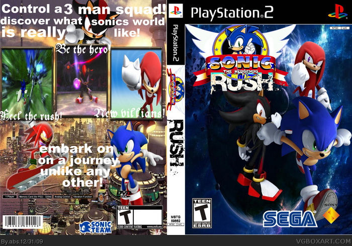 Sonic The Hedgehog RUSH box art cover